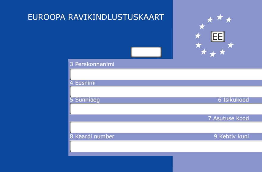 EL ravikindlustuskaardi näidis